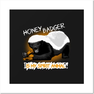 Honey Badger Meme, colored. Posters and Art